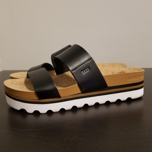 Reef Vista High Platform Sandals Slides Birkenstock Preppy Vaca Festival Boho 7 - Picture 2 of 9
